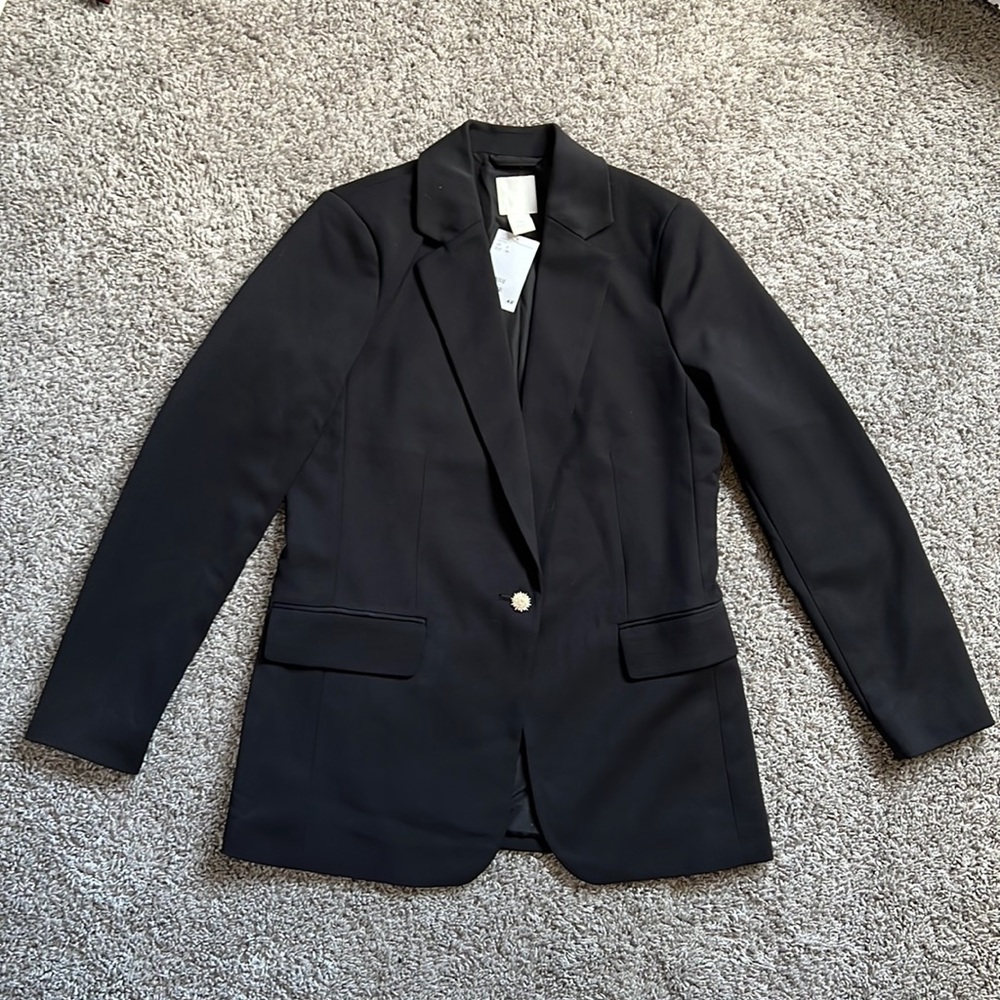 H&M Black Single Breasted Blazer Jacket